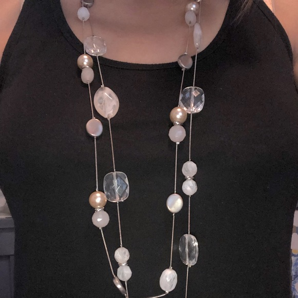 Duel strand beaded necklace 39” - Picture 1 of 2